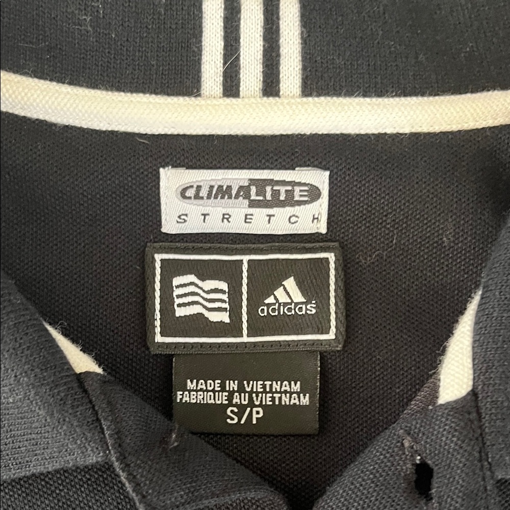 adidas Black Long Sleeve Polo Shirt - Picture 2 of 5